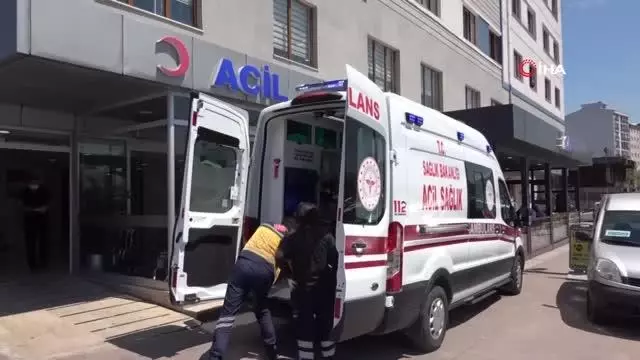 Kağıt toplayıcısı yüksekten düşerek hastanelik oldu