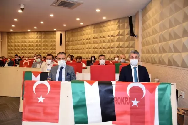 Şehzadeler Belediye Meclisi Filistin için tek yürek oldu