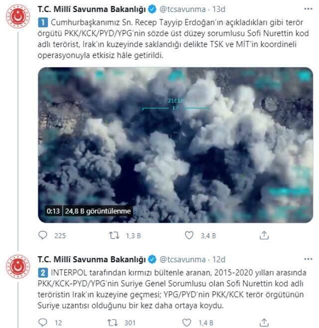 Son dakika! Milli Savunma Bakanlığı, PKK'nın Suriye sorumlusunun vurulma anı görüntülerini paylaştı Son dakika! Milli Savunma Bakanlığı, PKK'nın Suriye sorumlusunun vurulma anı görüntülerini paylaştı