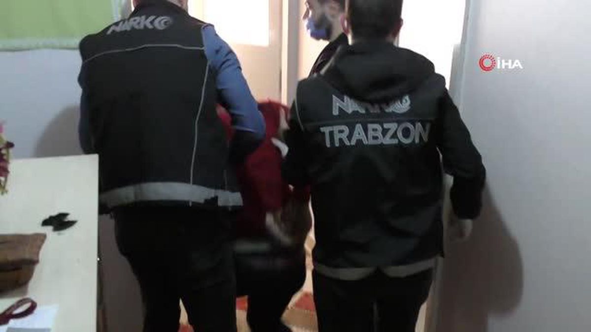 Trabzon'da polisten uyuşturucu operasyonu