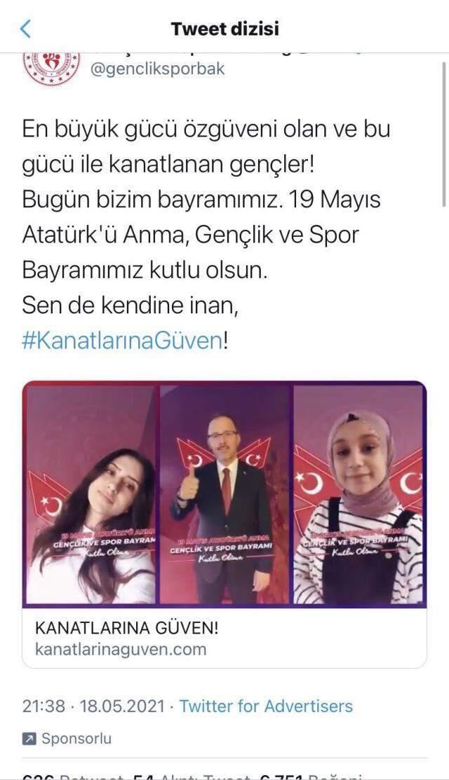 Gençlik ve Spor Bakanlığı'nın yanlış mesajı sosyal medyayı çalkaladı Gençlik ve Spor Bakanlığı'nın yanlış mesajı sosyal medyayı çalkaladı