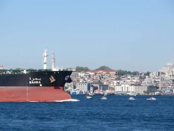İSTANBUL BOĞAZI'NDA DEV GEMİLERLE BURUN BURUNA TEHLİKELİ BALIKÇILIK