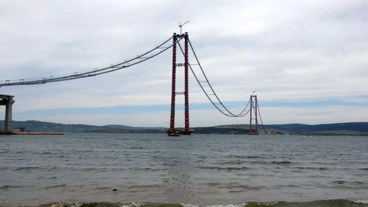 1915 Çanakkale Köprüsü'nün ana halat kablo montajı tamamlandı