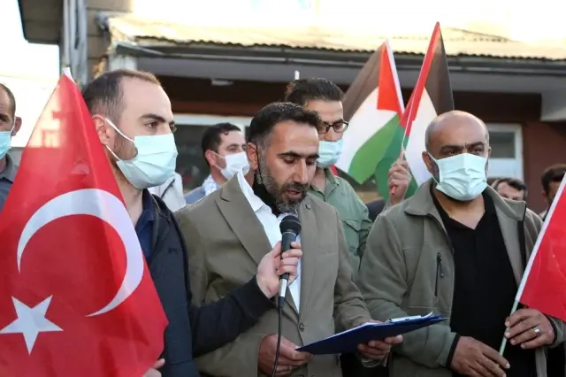 Ağrı'da İsrail saldırılarına tepki Ağrı'da İsrail saldırılarına tepki