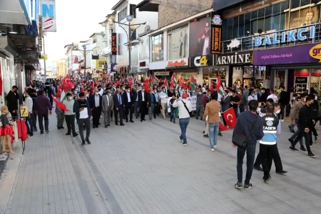 Ağrı'da İsrail saldırılarına tepki Ağrı'da İsrail saldırılarına tepki