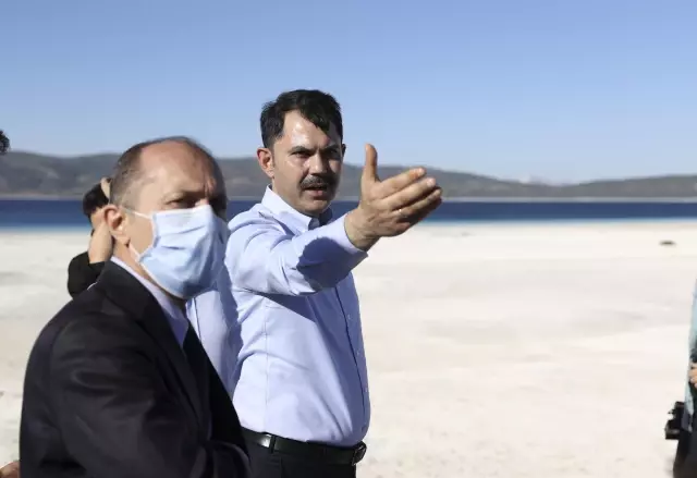 Çevre ve Şehircilik Bakanı Murat Kurum, Salda Gölü'nde incelemelerde bulundu: (3)