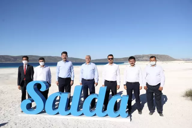 Çevre ve Şehircilik Bakanı Murat Kurum, Salda Gölü'nde incelemelerde bulundu: (3)
