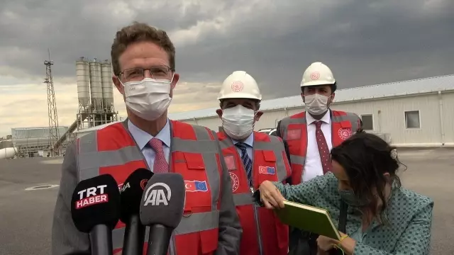 Meyer-Landrut ve Kaymakcı'dan, Lüleburgaz Hızlı Tren Merkez Şantiyesini inceledi