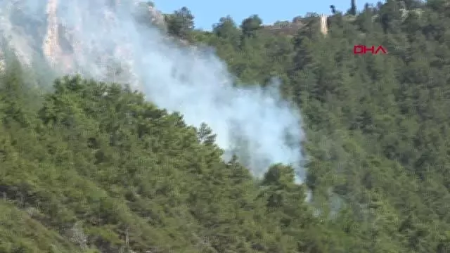ANTALYA ALANYA KALESİ YAMACINDA KORKUTAN YANGIN ANTALYA ALANYA KALESİ YAMACINDA KORKUTAN YANGIN