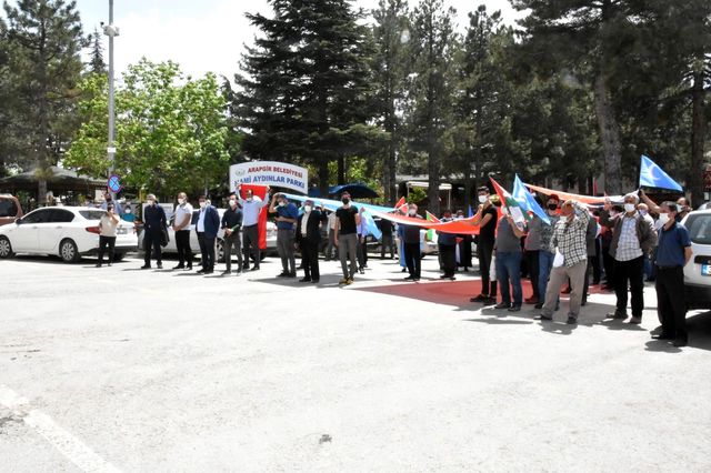 Arapgir'de İsrail'e tepki için yürüyüş düzenlendi Arapgir'de İsrail'e tepki için yürüyüş düzenlendi