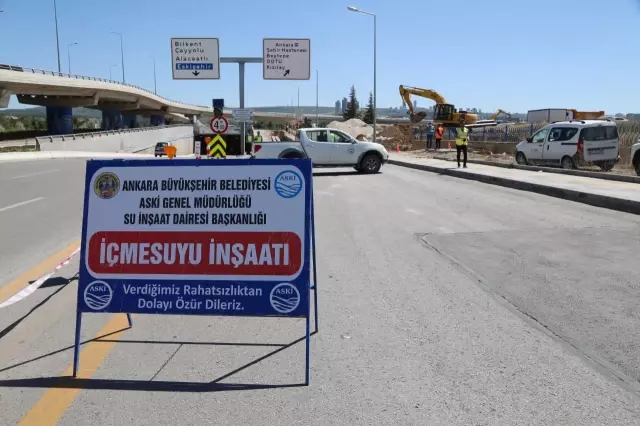 Gölbaşı ve Çankaya'da 800 metrelik yeni içme suyu iletim hattının yapımına başlandı