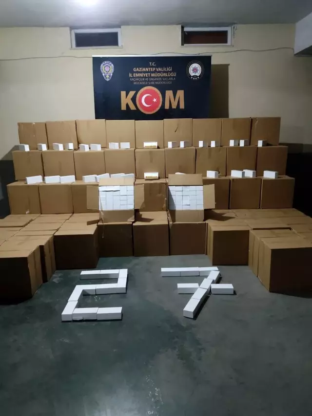 Gaziantep'te 2 milyon 520 bin makaron ele geçirildi Gaziantep'te 2 milyon 520 bin makaron ele geçirildi