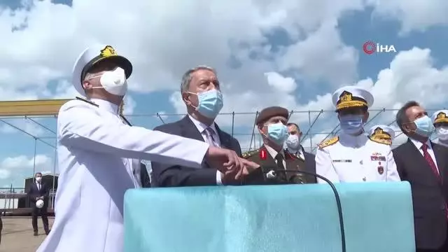 Son dakika haberleri | Bakan Akar, Pakistan'a ihraç edilen MİLGEM korvetini inceledi Son dakika haberleri | Bakan Akar, Pakistan'a ihraç edilen MİLGEM korvetini inceledi