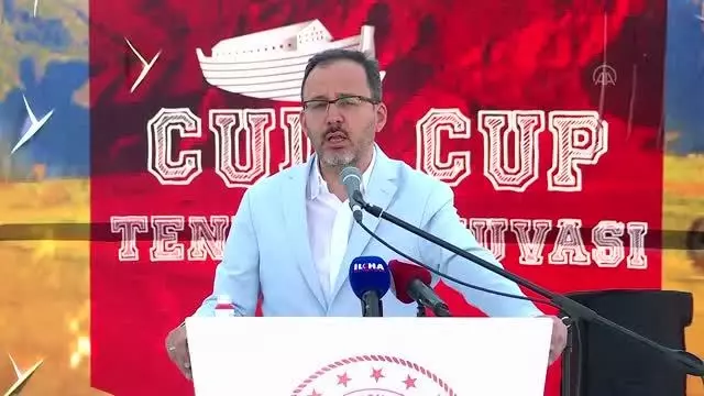 Cudi Cup Tenis Turnuvası - Protokol konuşmaları Cudi Cup Tenis Turnuvası - Protokol konuşmaları