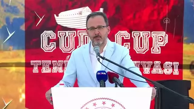 Cudi Cup Tenis Turnuvası - Protokol konuşmaları Cudi Cup Tenis Turnuvası - Protokol konuşmaları