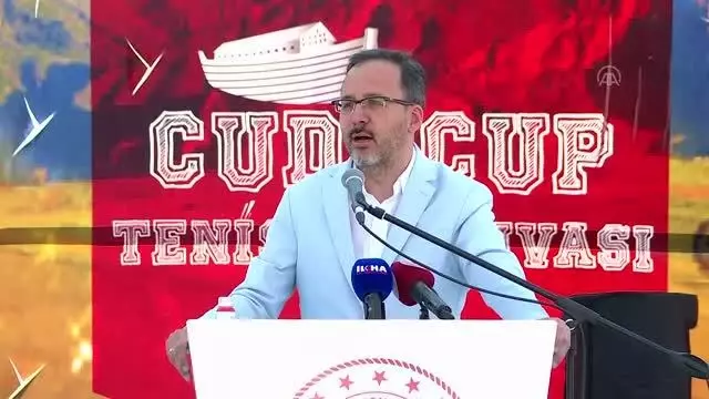 Cudi Cup Tenis Turnuvası - Protokol konuşmaları Cudi Cup Tenis Turnuvası - Protokol konuşmaları