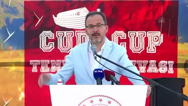 Cudi Cup Tenis Turnuvası - Protokol konuşmaları Cudi Cup Tenis Turnuvası - Protokol konuşmaları