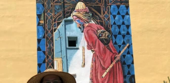 Mersin'in duvarlarını renklerinden ressamın hayali İtalya'da bir binaya 'Kaplumbağa Terbiyecisi'ni çizmek