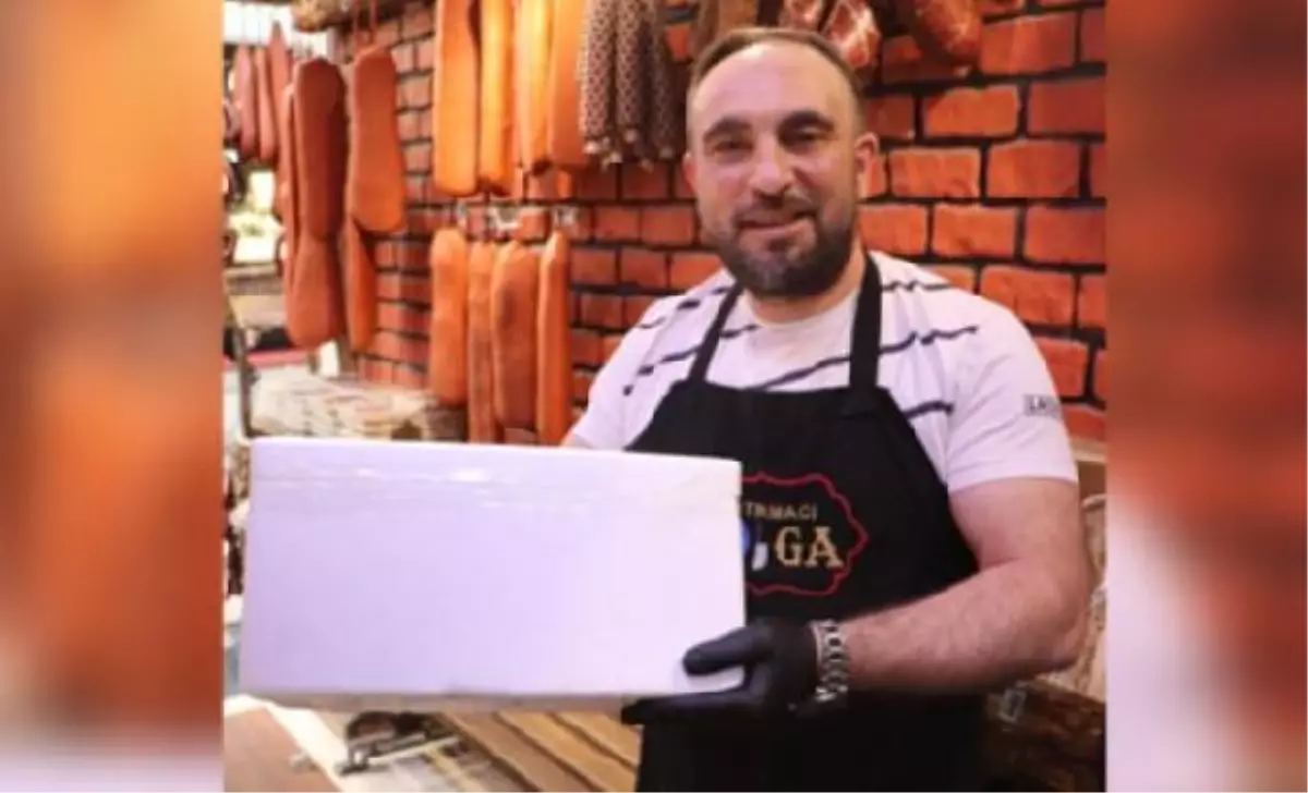 Pastırmacı Tolga gurbetçi vatandaşlara kargo gönderdi