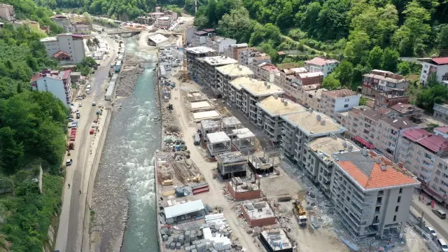Sel felaketinin yaşandığı Dereli'de yeni yapıların inşasında sona yaklaşıldı