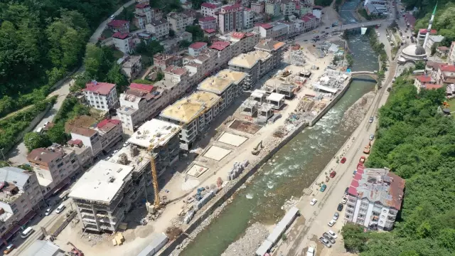 Sel felaketinin yaşandığı Dereli'de yeni yapıların inşasında sona yaklaşıldı