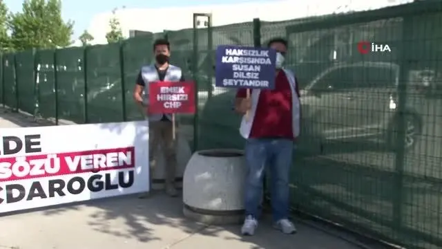 İşten çıkarılan İSPARK çalışanlarından 5 kişilik eylem