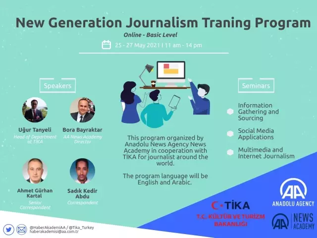 AA ve TİKA iş birliğinde düzenlenen 'Yeni Nesil Habercilik Eğitim Programı' başladı AA ve TİKA iş birliğinde düzenlenen 'Yeni Nesil Habercilik Eğitim Programı' başladı