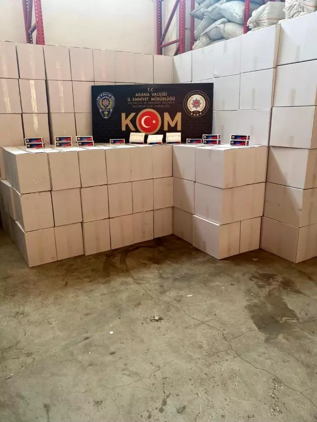 Adana'da 6 milyon 400 bin kaçak makaron ele geçirildi Adana'da 6 milyon 400 bin kaçak makaron ele geçirildi