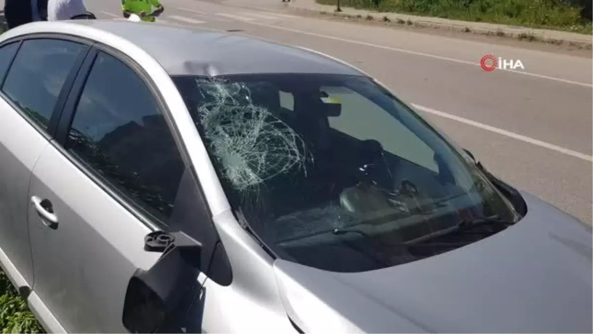 Otomobilin çarptığı bisiklet sürücüsü yaralandı
