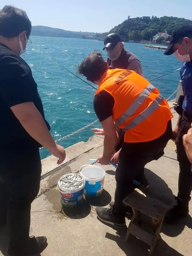 Sarıyer'de amatör balıkçılara denetim