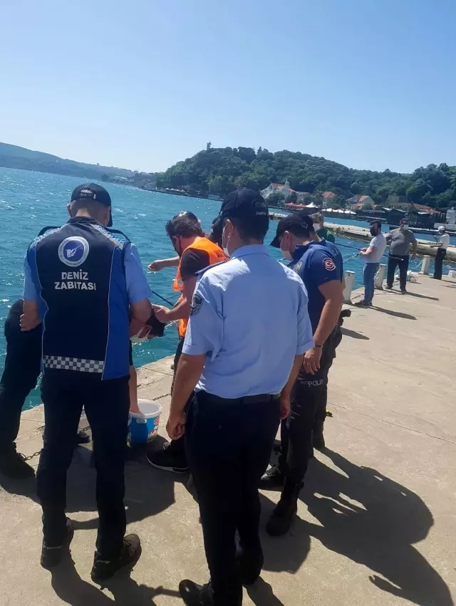 Sarıyer'de amatör balıkçılara denetim