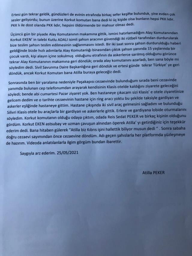 Sedat Peker'in kardeşi Atilla Peker'in Kutlu Adalı cinayetiyle ilgili verdiği ifade ortaya çıktı