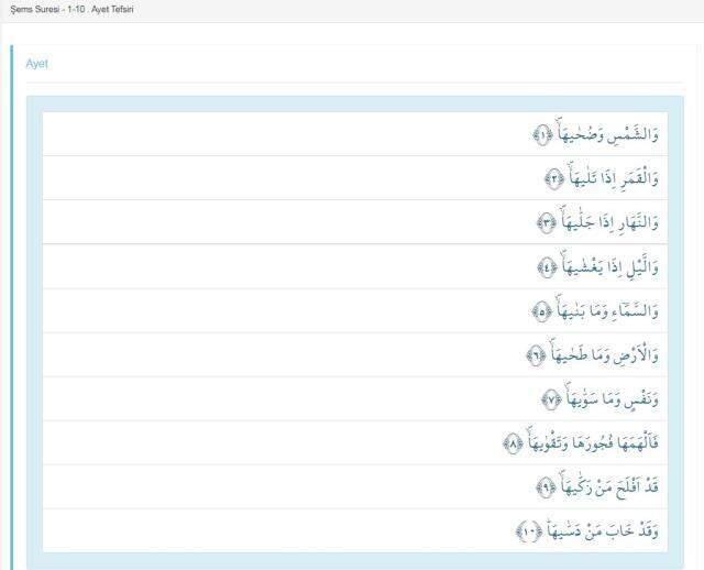 Şems Suresi okunşu ve anlamı! Türkçe tefsiri, Arapça yazılışı, fazileti nedir?
