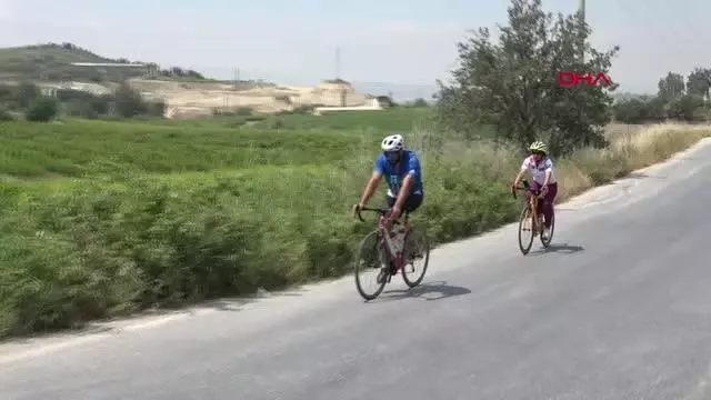 MERSİN Tek bacakla bisiklet sürerek hayata tutunuyor