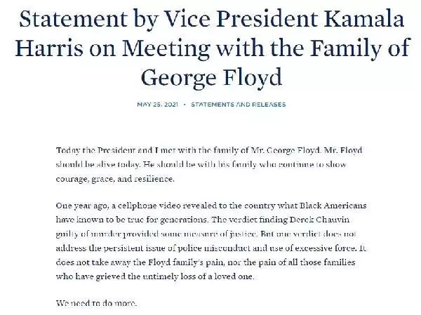 ABD Başkanı Biden ve Yardımcısı Harris, Floyd ailesiyle görüştü