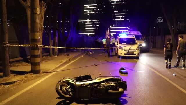 Beton mantar dubaya çarpan motosikletin sürücüsü öldü