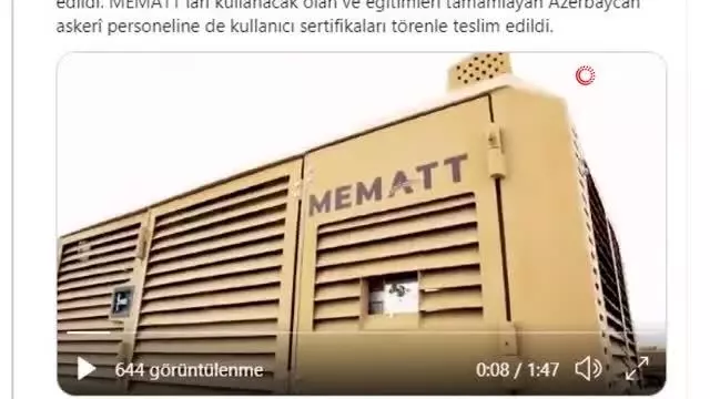 MSB: '5 adet MEMATT Azerbaycan'a teslim edildi' MSB: '5 adet MEMATT Azerbaycan'a teslim edildi'