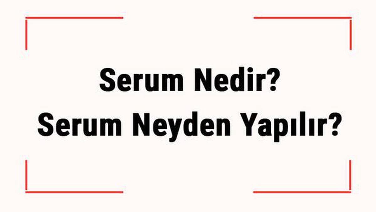 Serum Nedir? Serum Neyden Yapılır? Serumun İçinde Neler Var?