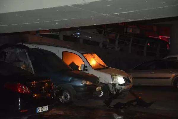 İSTANBUL-ŞİŞLİ'DE PARK HALİNDEYKEN YANAN 4 ARAÇTA KUNDAKLAMA ŞÜPHESİ