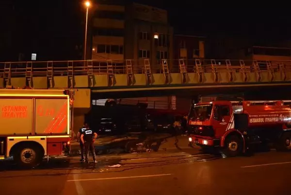 İSTANBUL-ŞİŞLİ'DE PARK HALİNDEYKEN YANAN 4 ARAÇTA KUNDAKLAMA ŞÜPHESİ