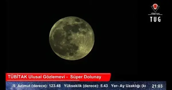 TÜBİTAK'tan 'süper ay'a canlı yayın TÜBİTAK'tan 'süper ay'a canlı yayın
