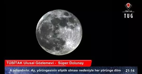 TÜBİTAK'tan 'süper ay'a canlı yayın TÜBİTAK'tan 'süper ay'a canlı yayın