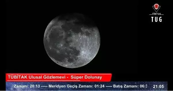TÜBİTAK'tan 'süper ay'a canlı yayın TÜBİTAK'tan 'süper ay'a canlı yayın