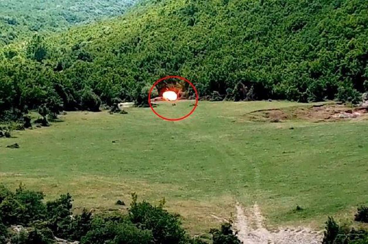 Çobanın bulduğu 60 yıllık patlamamış top mermisi böyle imha edildi