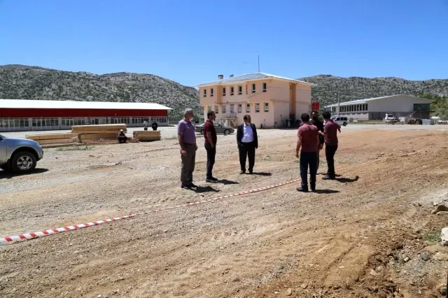Hadim'de kiraz alım merkezi ek bina inşaatı başladı