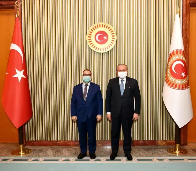 TBMM Başkanı Şentop, Libya Devlet Yüksek Konseyi Başkanı El Meşri ile görüştü TBMM Başkanı Şentop, Libya Devlet Yüksek Konseyi Başkanı El Meşri ile görüştü