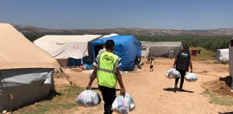 Afrin'de ihtiyaç sahiplerine hijyen paketi ve giysi yardımı yapıldı