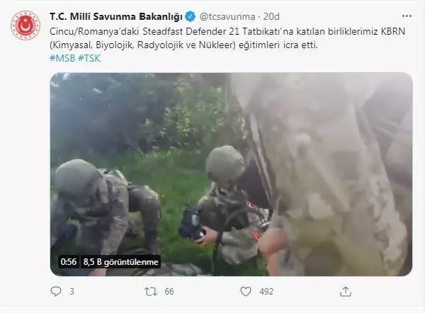 Steadfast Defender 21 tatbikatında KBRN eğitimi Steadfast Defender 21 tatbikatında KBRN eğitimi
