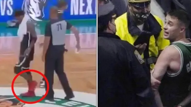 NBA yıldızı taraftarın başını yaktı! Takımının amblemine basan sporcuya pet şişe attığı için tutuklandı NBA yıldızı taraftarın başını yaktı! Takımının amblemine basan sporcuya pet şişe attığı için tutuklandı