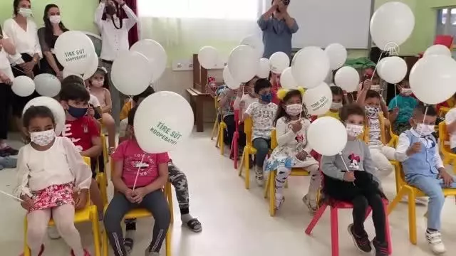 Dünya Süt Gününde anaokulu öğrencilerine sütün önemi anlatıldı